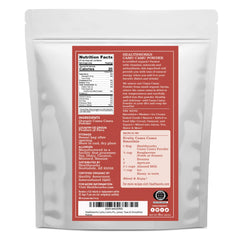 Healthworks Superfoods textura fina del polvo con color naranja y mezcla homogénea