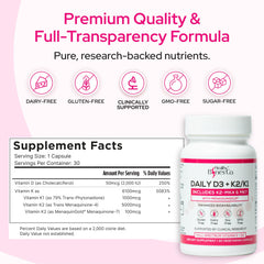 Healthy Bones Co. detalle de etiqueta con ingredientes clave y transparencia