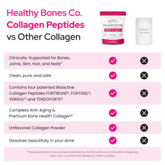 Healthy Bones Co. textura del polvo demostrando solubilidad y pureza