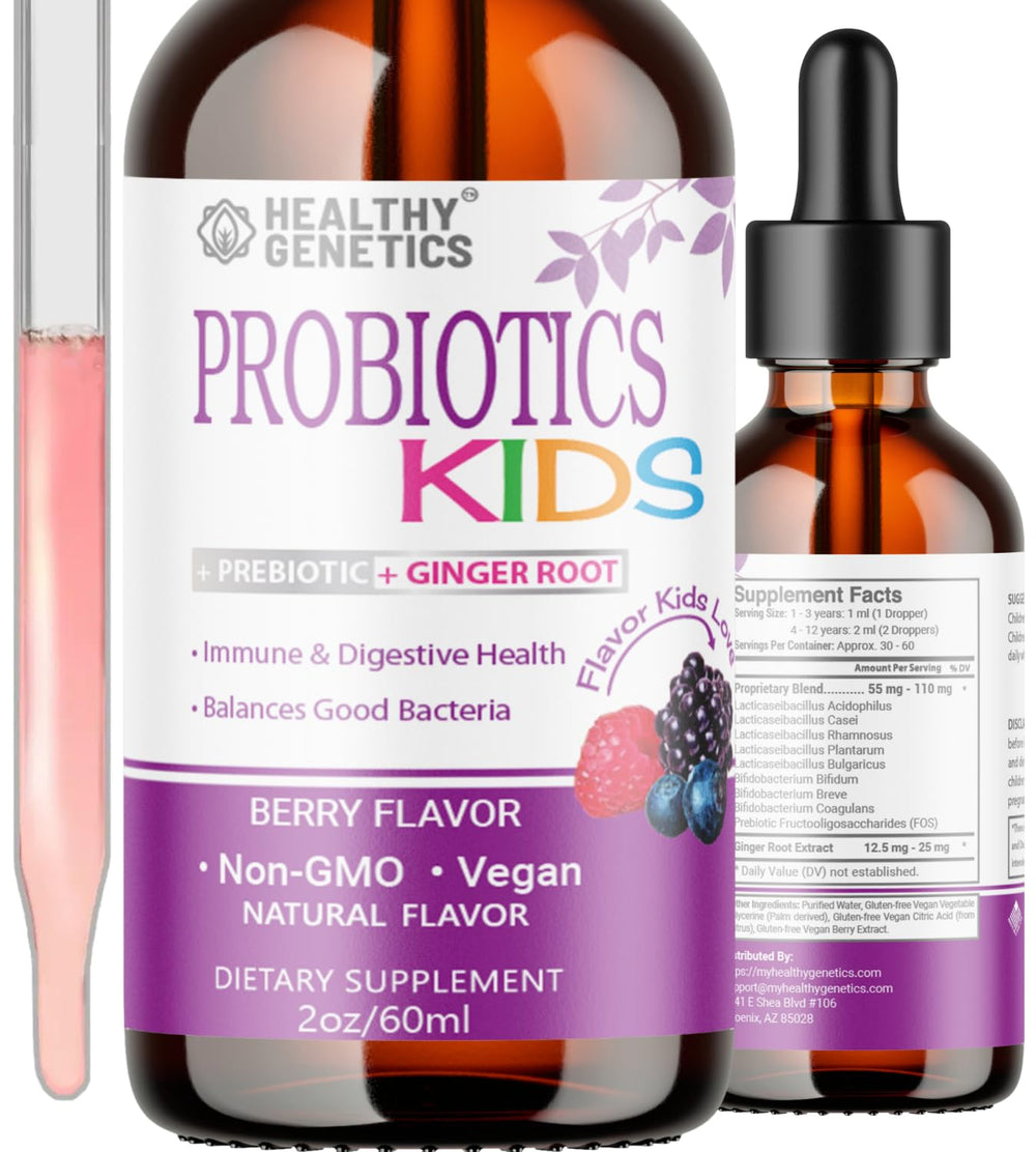Healthy Genetics frasco ámbar frontal muestra protección y confianza