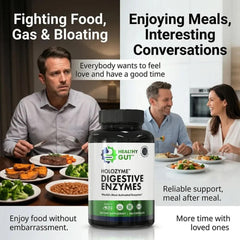 Healthy Gut etiqueta nutricional legible, resalta ingredientes y dosificación