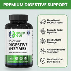 Healthy Gut etiqueta con lista de ingredientes y beneficios claros