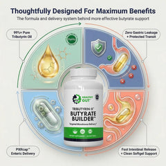 Healthy Gut persona relajada bebiendo agua, soporte diario para bienestar