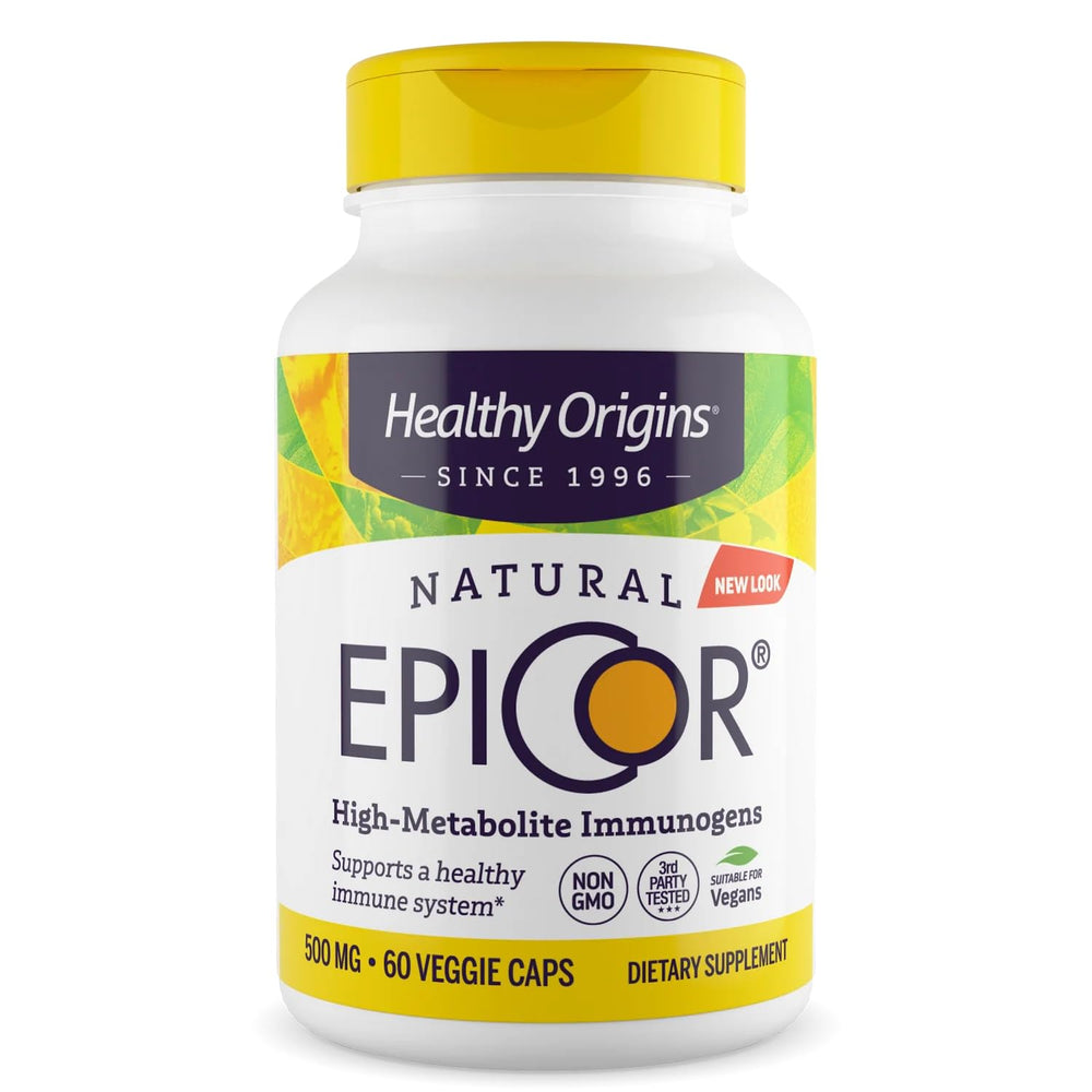 Healthy Origins envase frontal, presentación clara y legible