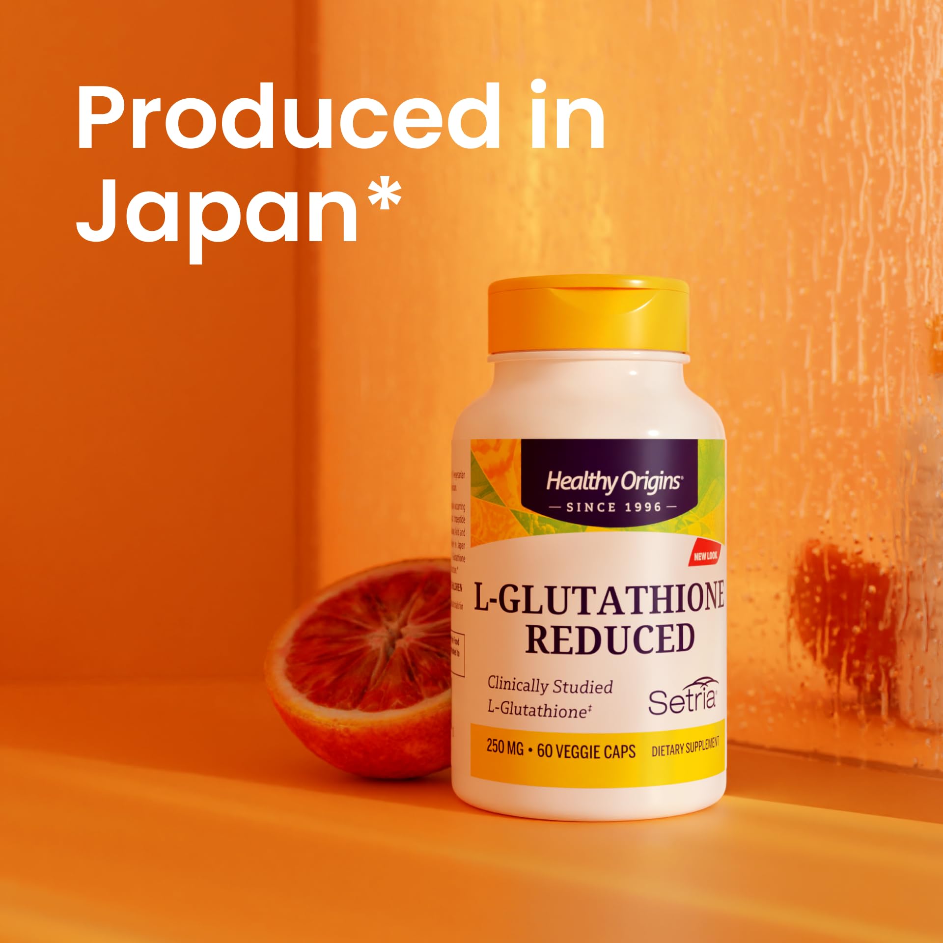 Etiqueta de Healthy Origins Setria con información de ingredientes y pureza