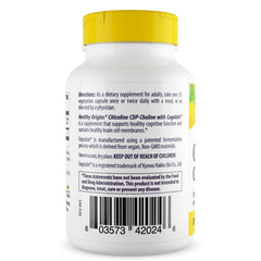Healthy Origins etiqueta en primer plano con ingredientes y dosis claras