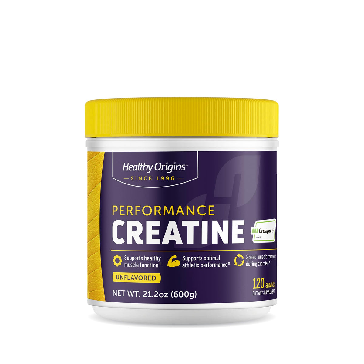Healthy Origins envase frontal mostrando pureza y tamaño 600 g