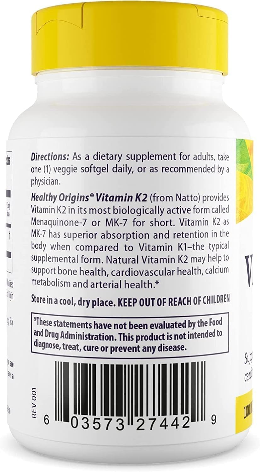 Healthy Origins K2 MK-7 junto a comida con grasas saludables para mejorar absorción