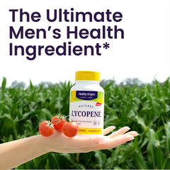 Softgel Healthy Origins en mano para comparar tamaño y dosificación