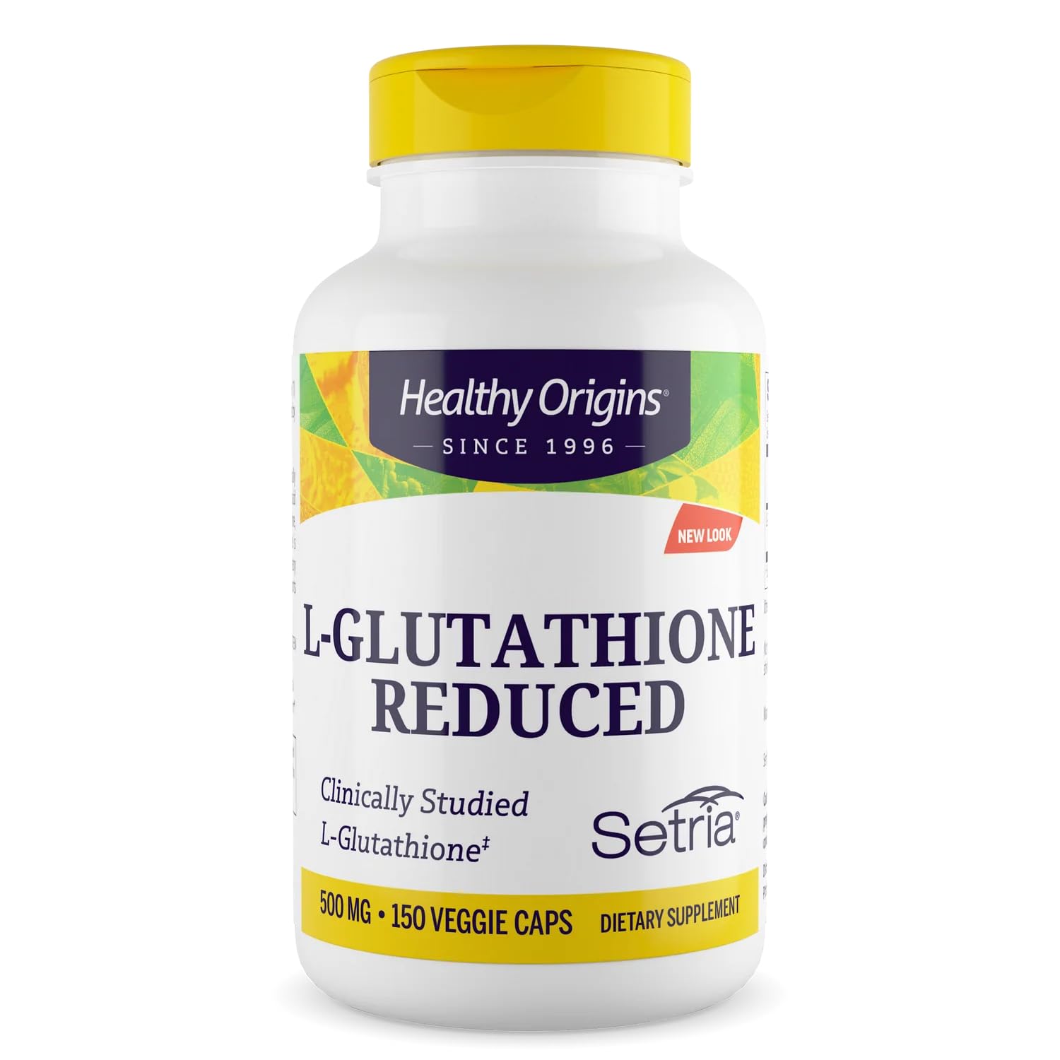 Healthy Origins Setria vista frontal con envase, suplemento puro y confiable