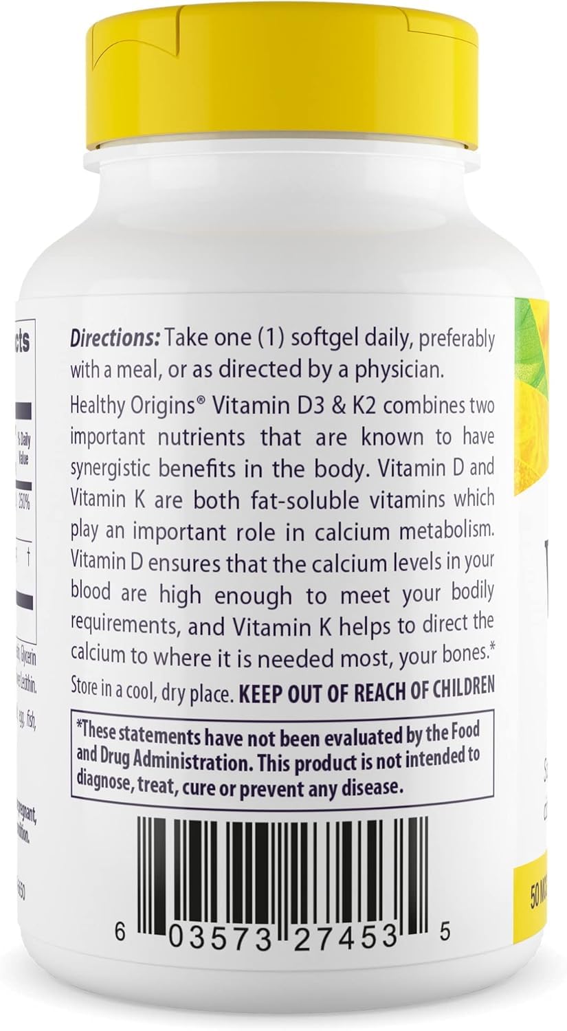 Healthy Origins softgel en mano para comparar tamaño y dosificación diaria