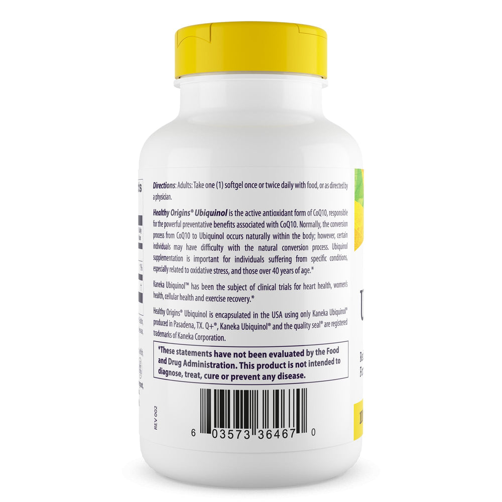 Healthy Origins cápsula blanda cercana mostrando forma y tamaño útil