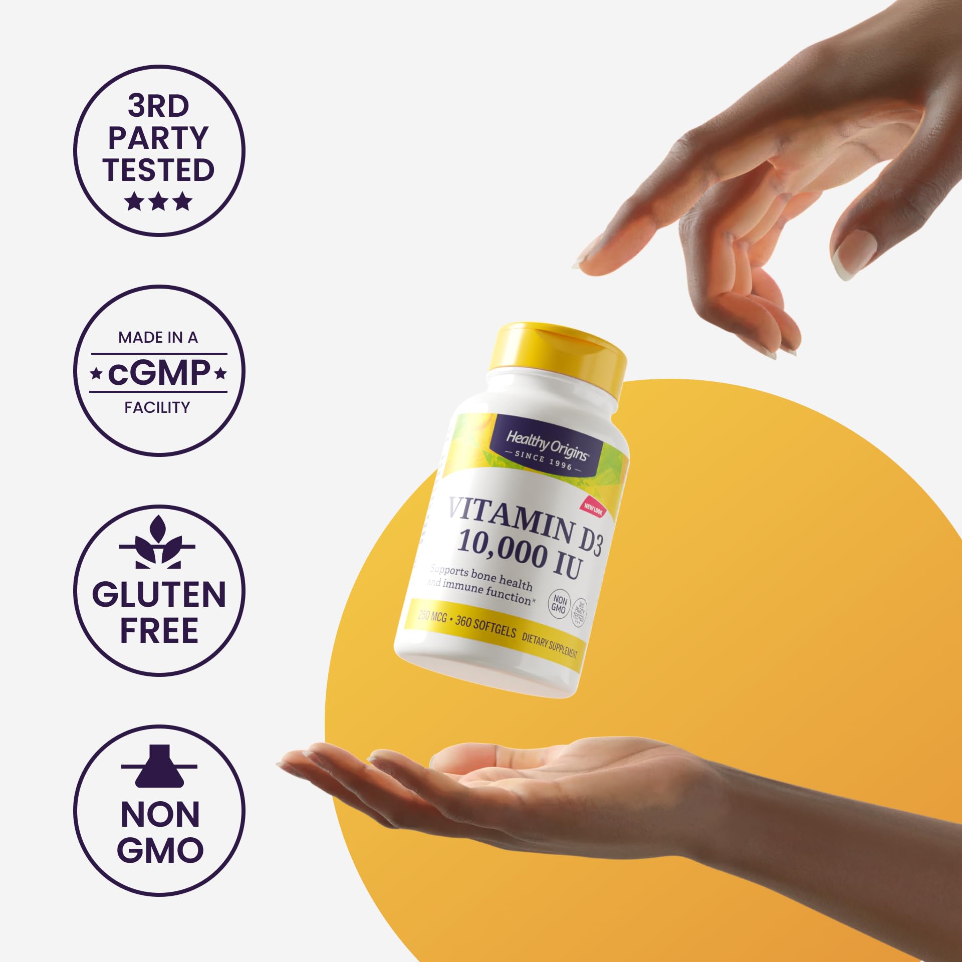 Healthy Origins producto en escena de estilo de vida saludable para inspirar uso diario