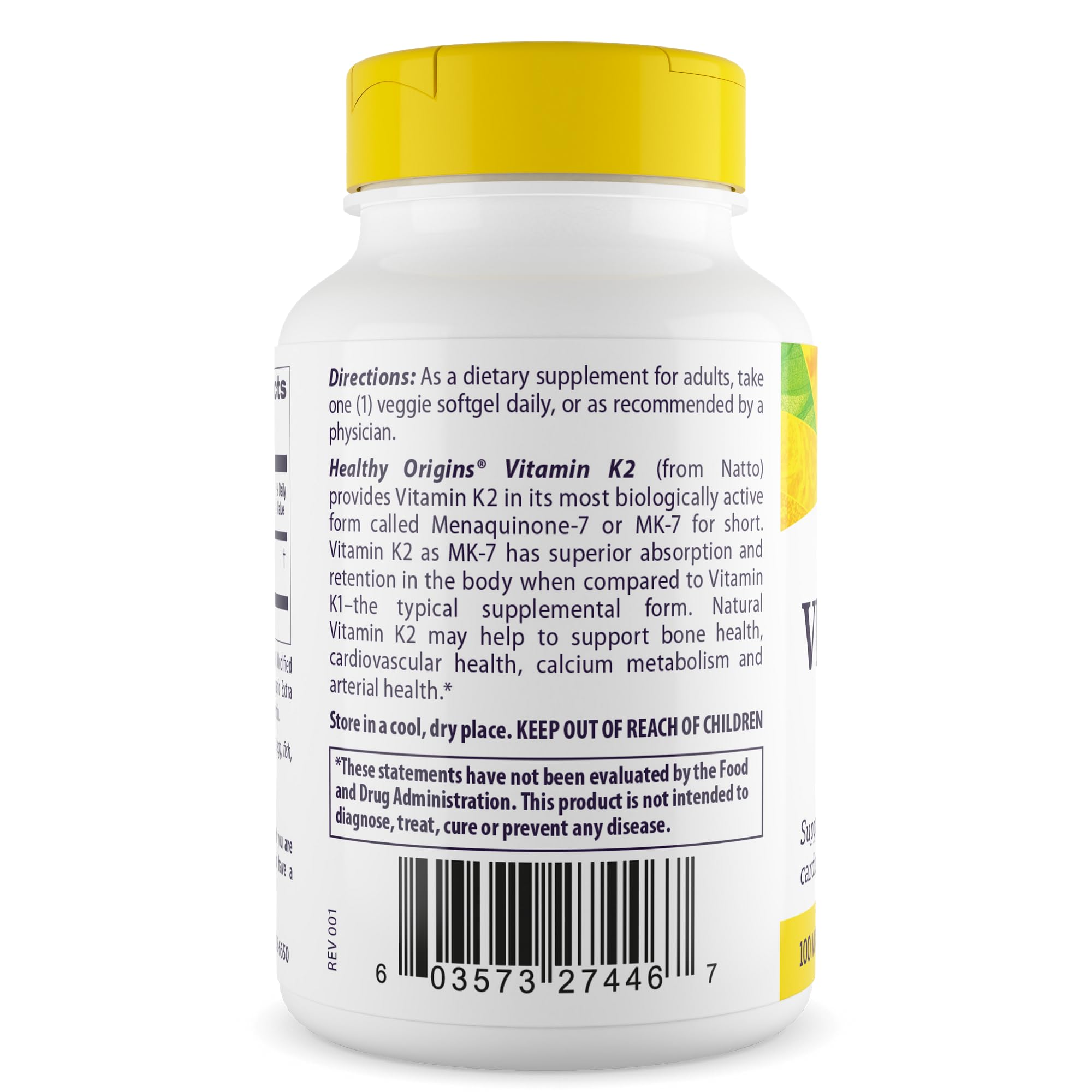 Cápsula vegetal de Healthy Origins en primer plano destaca formulación apta para vegetarianos