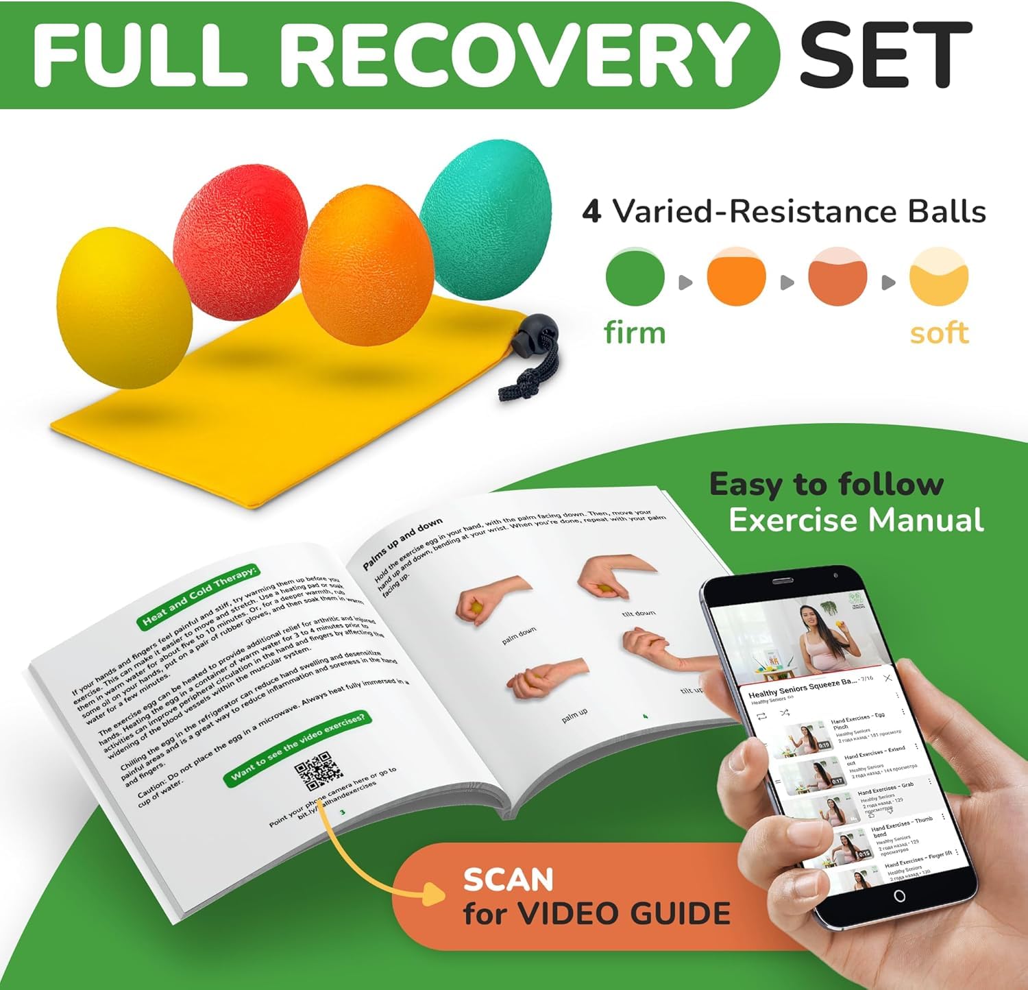 Healthy Seniors persona sosteniendo una pelota con forma de huevo para ejercicio de manos