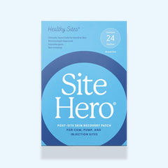 Healthy Sites frontal del envase mostrando 24 parches y beneficio de protección