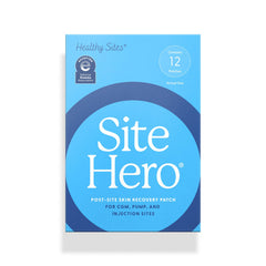 Healthy Sites paquete frontal mostrando 12 parches, protección lista