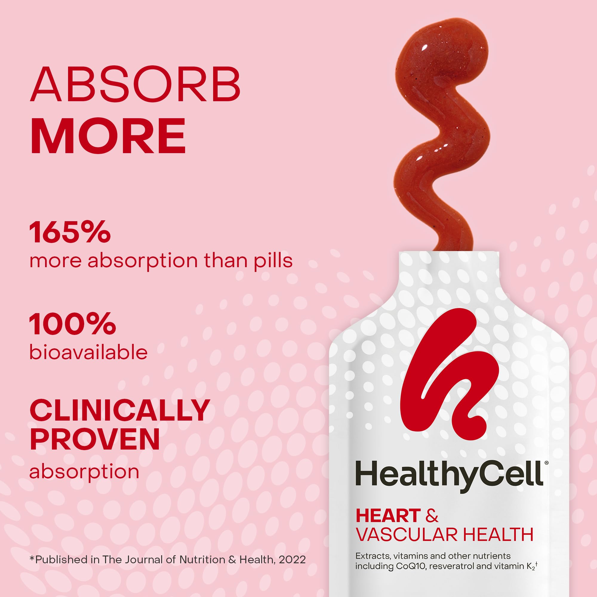 Healthycell textura del MicroGel señalando fácil absorción y sabor natural