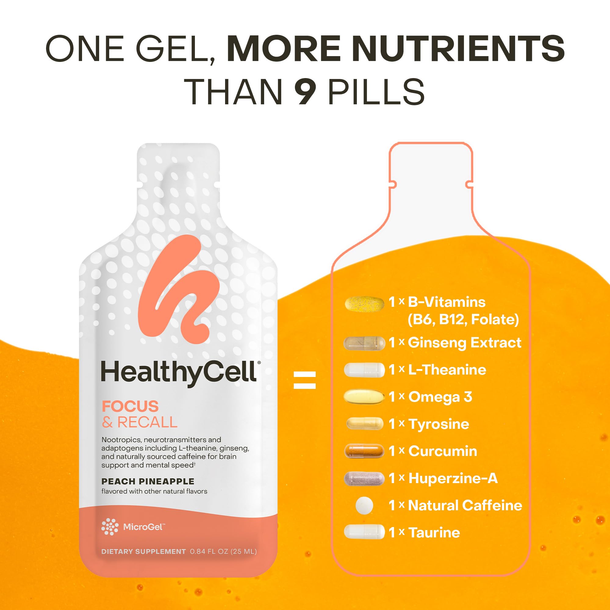 Healthycell sobre en mano para comparar tamaño y transporte práctico