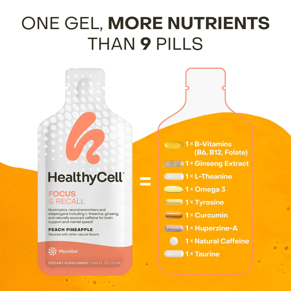 Healthycell sobre en mano para comparar tamaño y transporte práctico