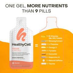 Healthycell sobre en mano para comparar tamaño y transporte práctico