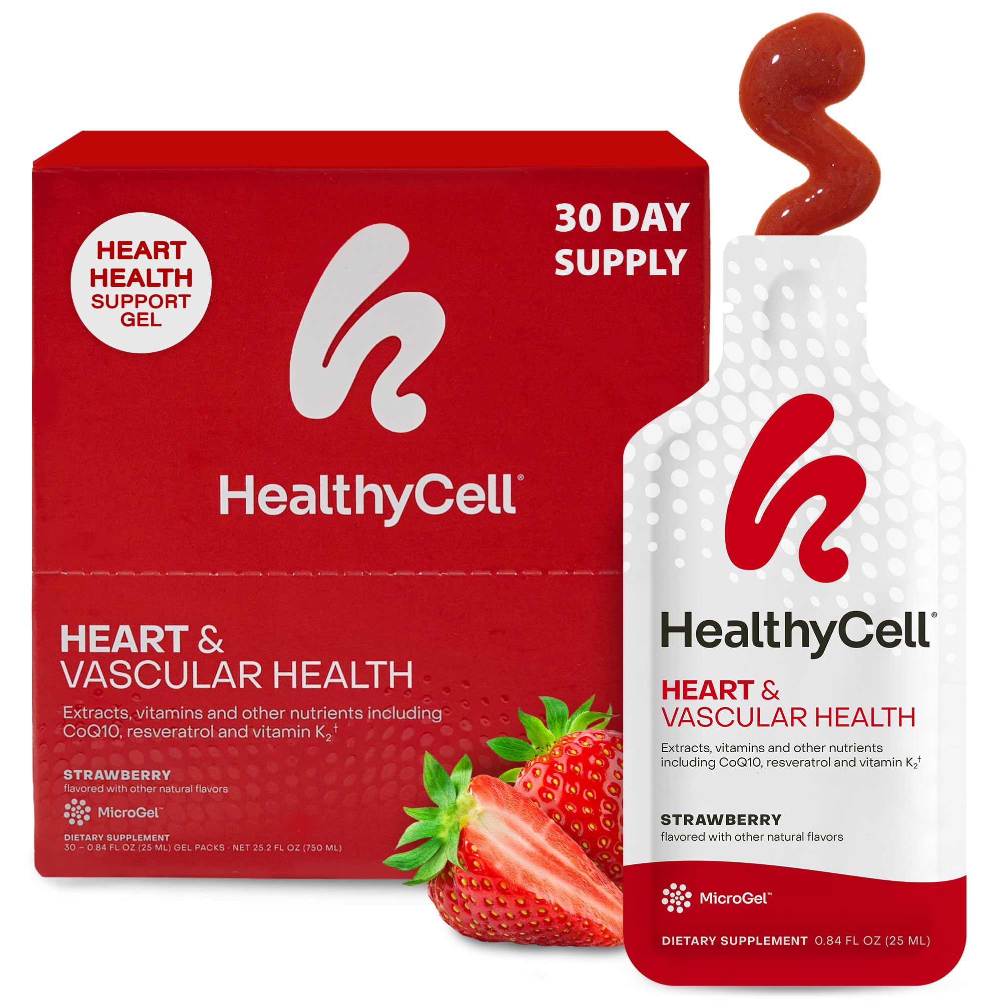 Healthycell frontal del empaque mostrando 30 sobres y beneficio de conveniencia