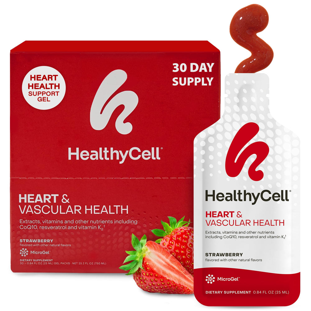 Healthycell frontal del empaque mostrando 30 sobres y beneficio de conveniencia