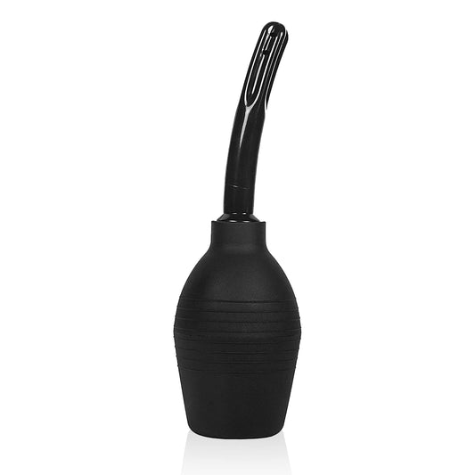 Healthymedium frontal del bulbo enema negro con diseño ergonómico y agarre cómodo