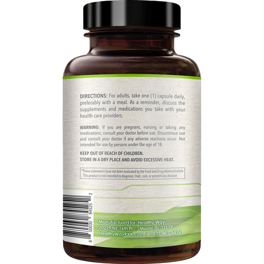 HealthyWayRx cápsula abierta detalle de contenido y fácil absorción