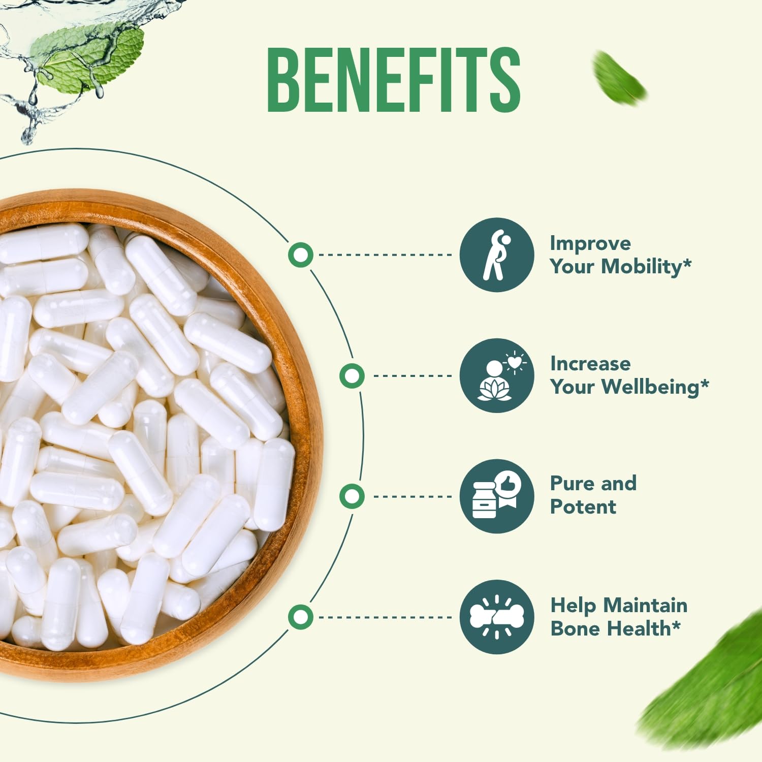 HealthyWayRx cápsula junto a una moneda para comparar tamaño