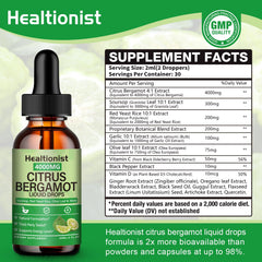 Healtionist etiqueta detallada con ingredientes y beneficios visibles