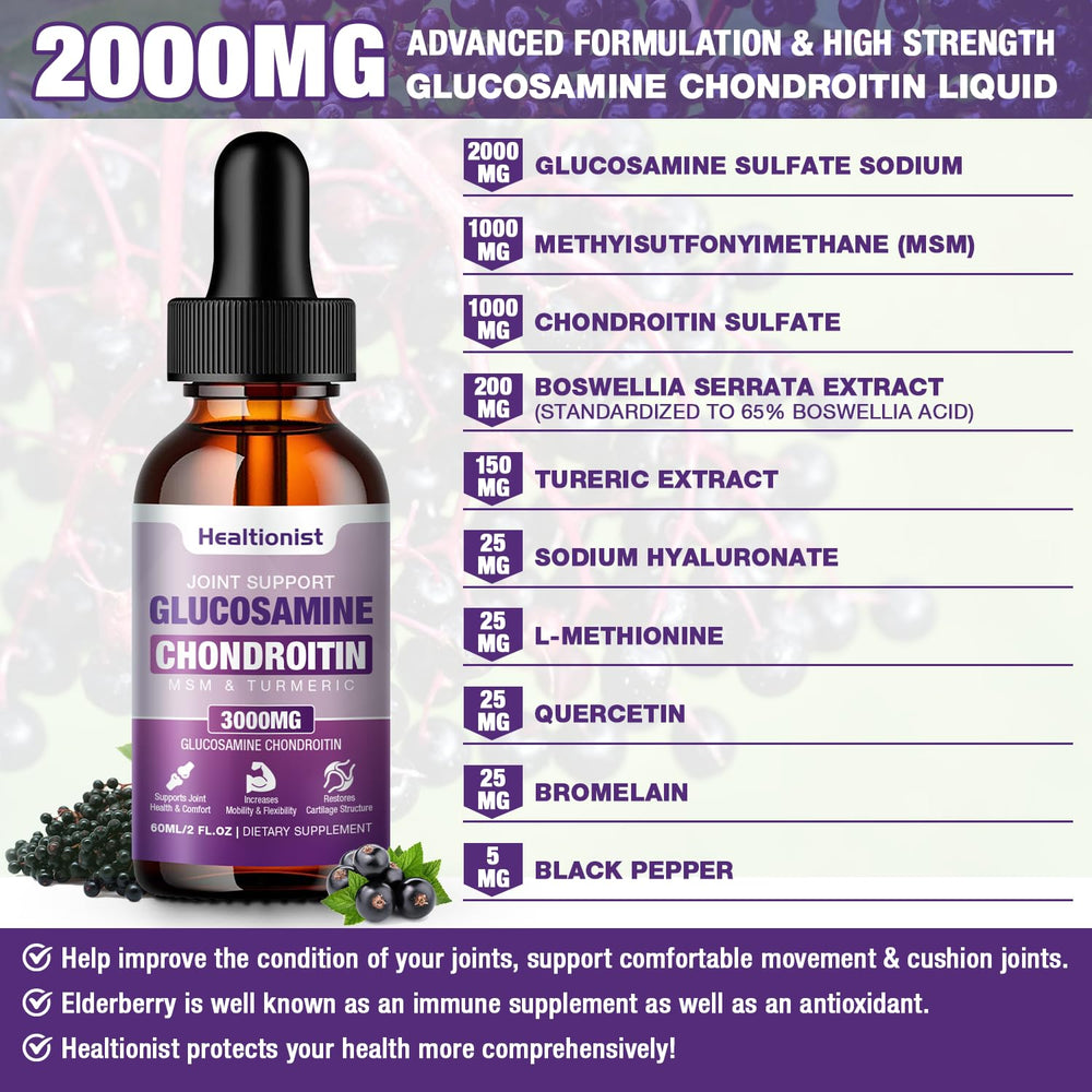 Healtionist primer plano de gotas mostrando textura líquida y fácil dosificación