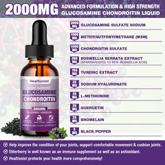 Healtionist primer plano de gotas mostrando textura líquida y fácil dosificación