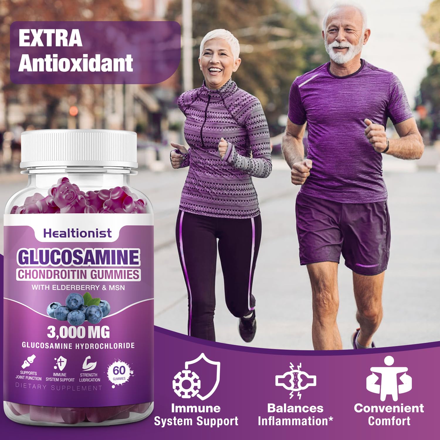 Etiqueta nutricional Healtionist con ingredientes activos claros