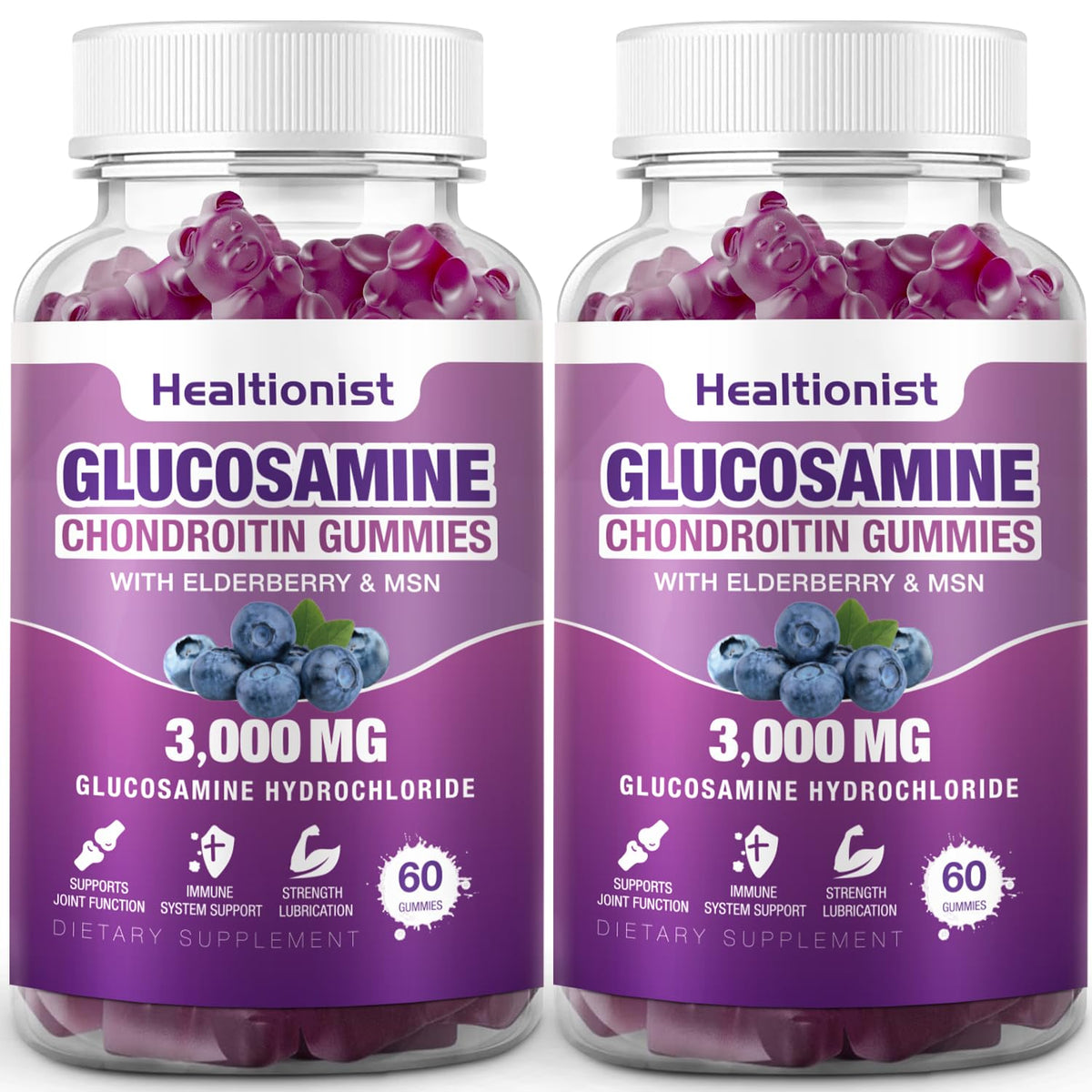 Healtionist frente del empaque mostrando 2 packs y beneficios visibles