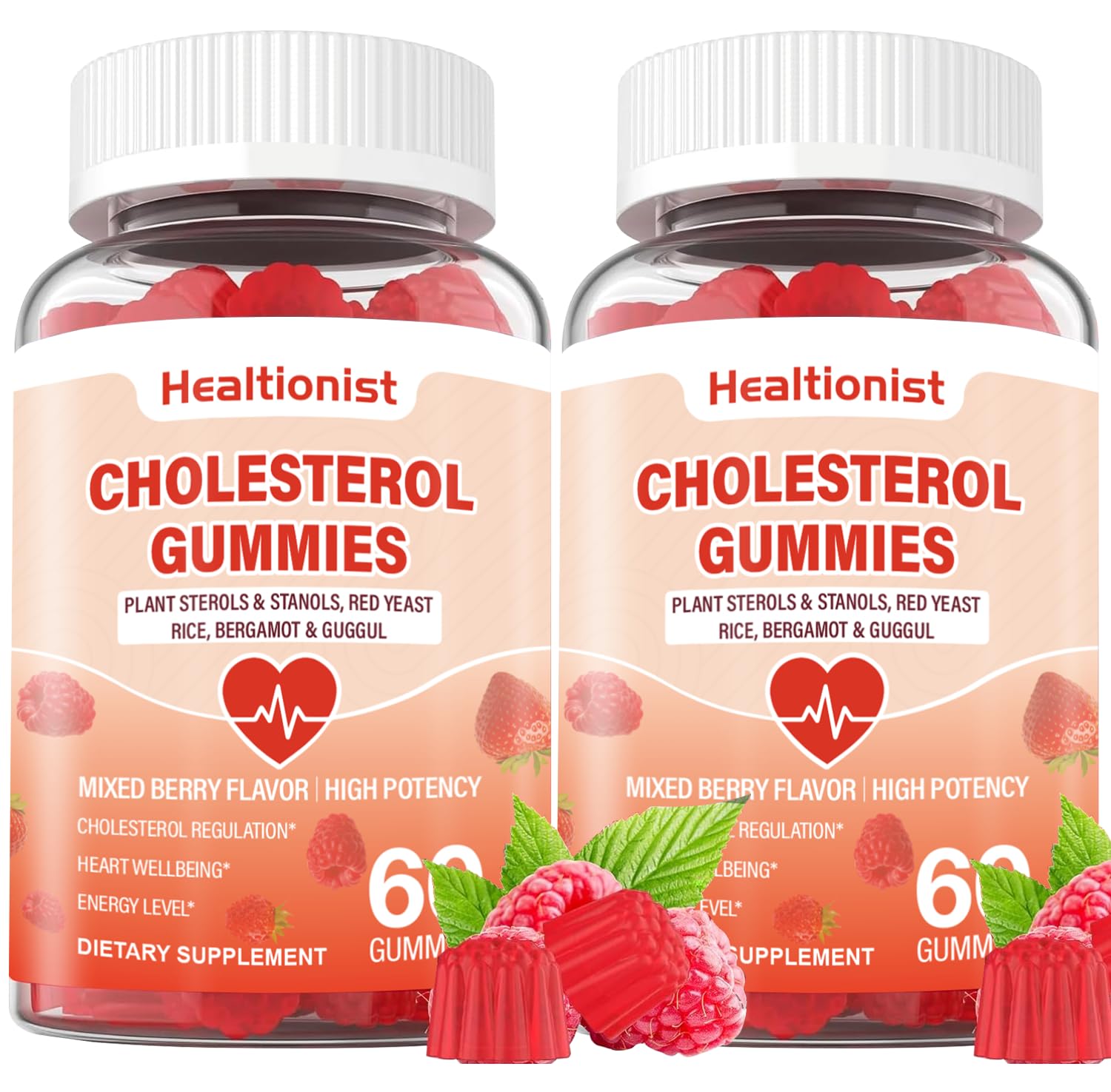 Healtionist frontal del pack de gominolas mostrando etiquetas y beneficio de esteroles