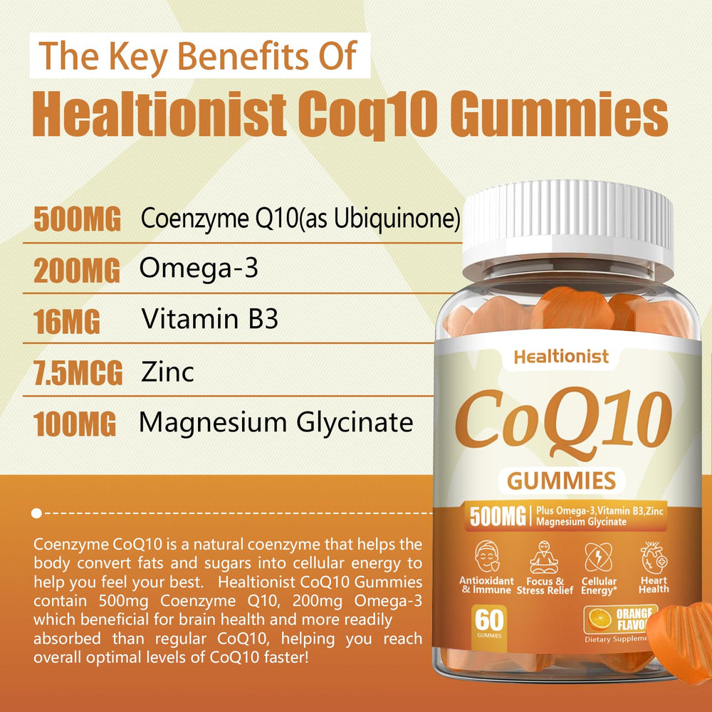 Goma Healtionist en mano para comparar tamaño, dosificación cómoda y práctica
