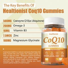 Goma Healtionist en mano para comparar tamaño, dosificación cómoda y práctica