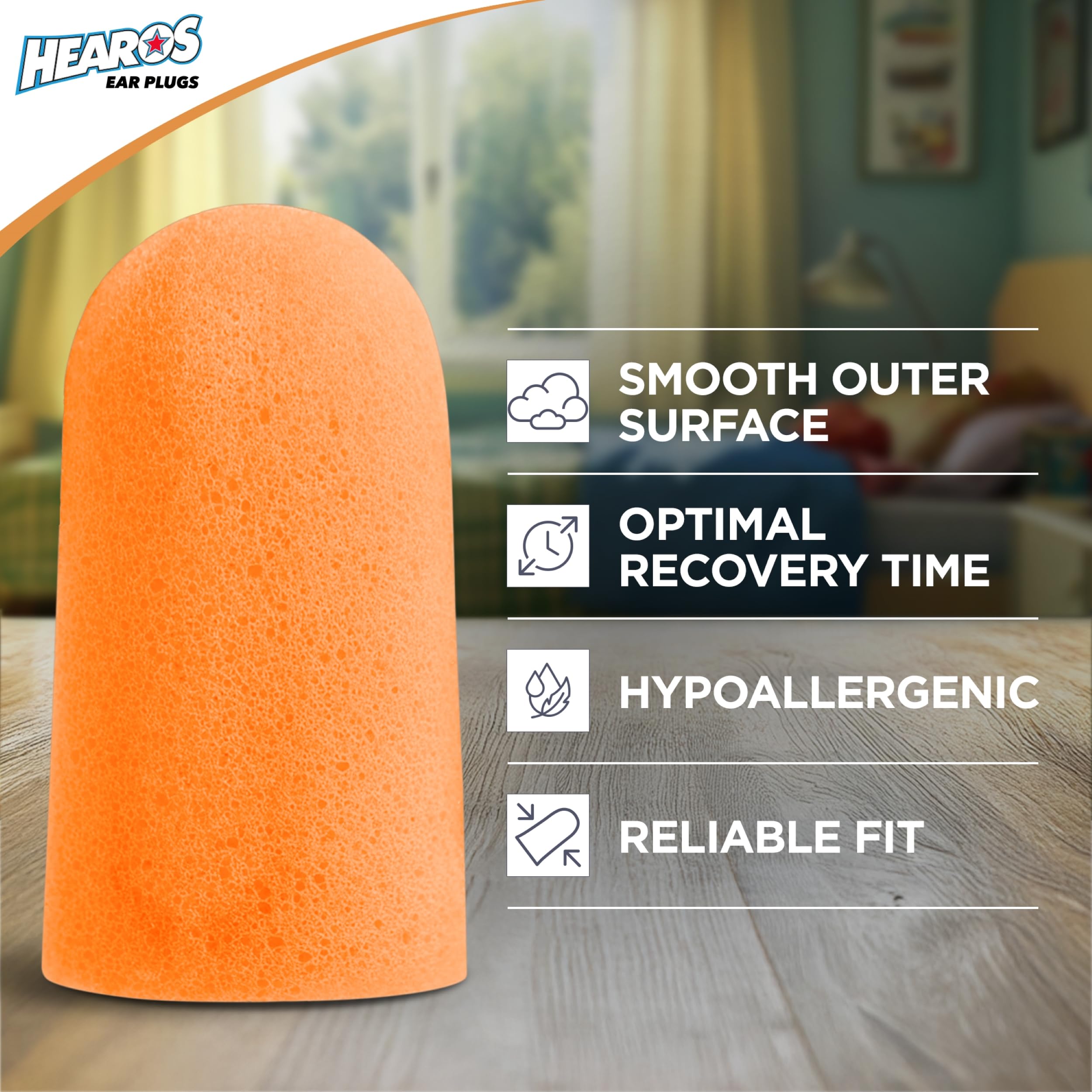 Hearos color naranja visible para control rápido en niños