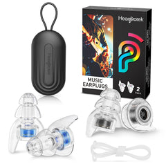Hearprotek vista frontal del envase mostrando los dos pares y estuche, protección portátil