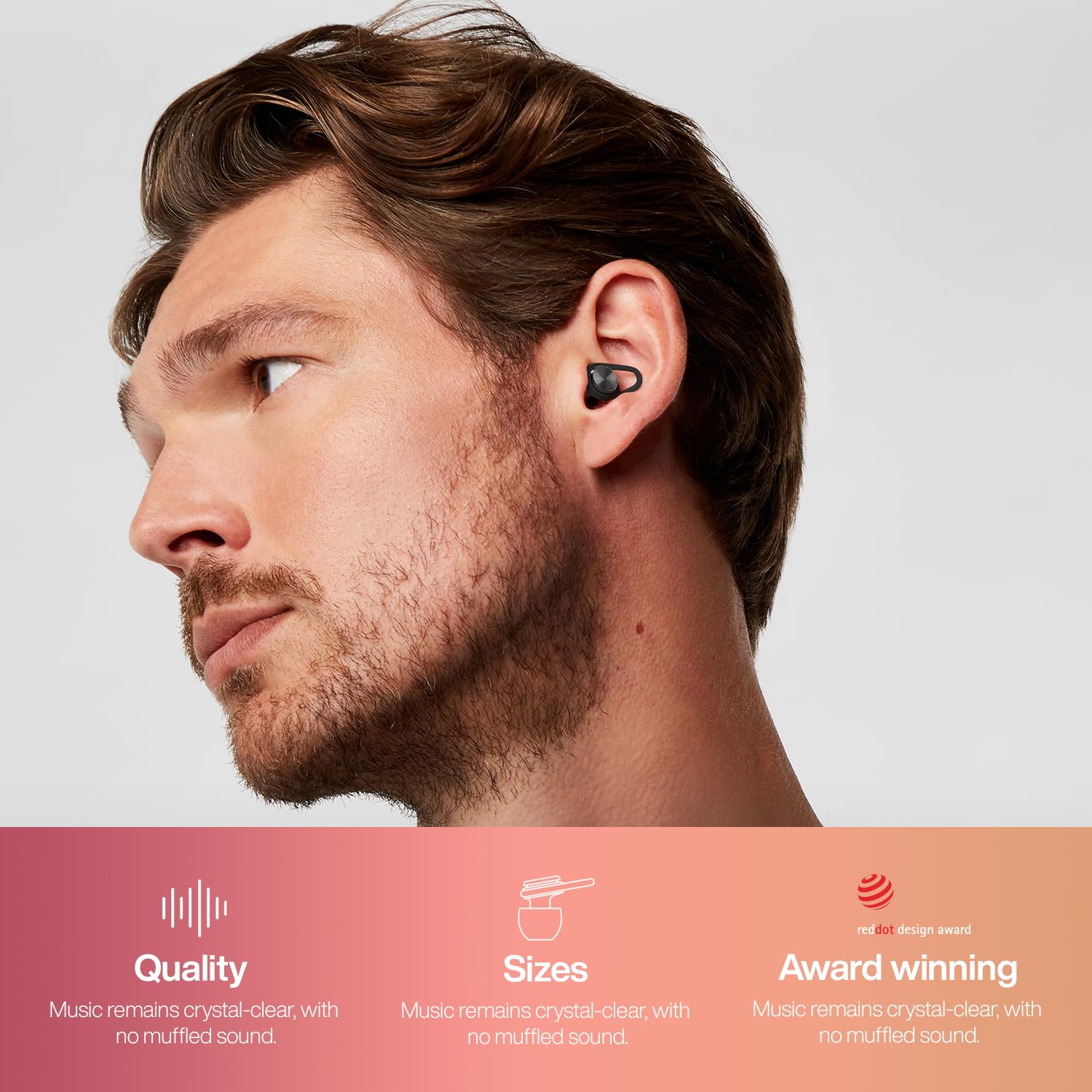 Hears One presentación de las cuatro tallas para ajuste personalizado