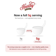 HEARTHY FOODS creatina micronizada detalle de polvo fino para mejor disolución