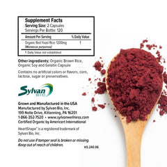 HeartShape botella abierta con 240 cápsulas para suministro prolongado