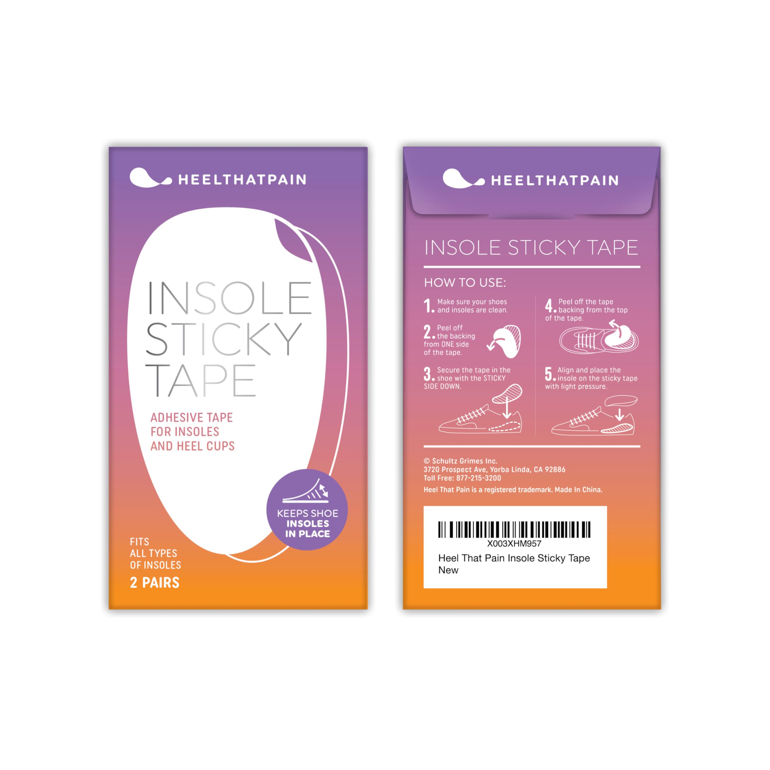 Heel That Pain tiras recortadas para ajuste personalizado y discreto