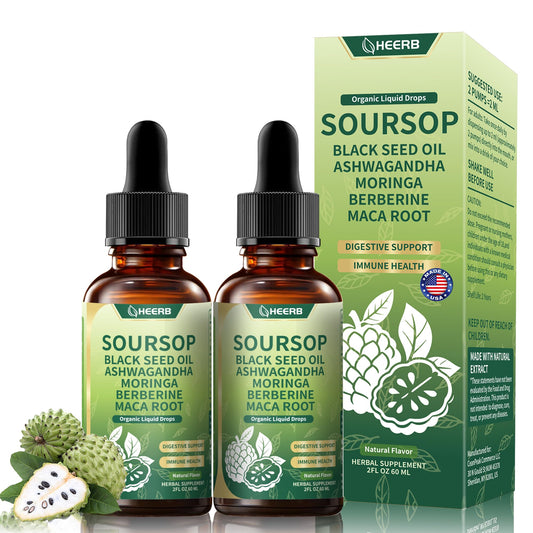 HEERB bitters de soursop en botella para apoyo digestivo diario