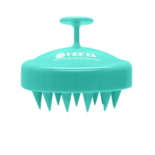 HEETA cepillo frontal verde mostrando diseño ergonómico y agarre cómodo