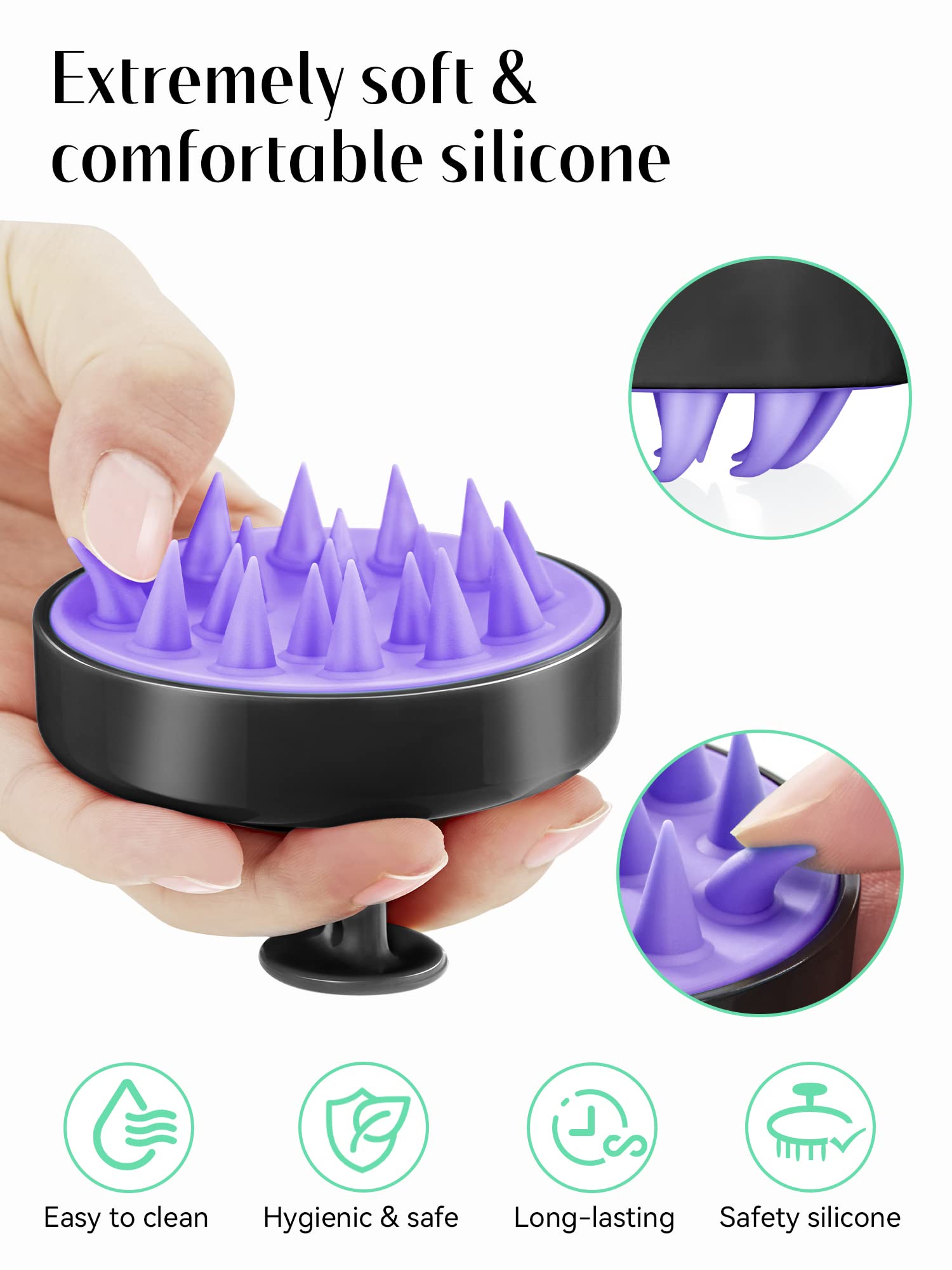 HEETA uso con la mano mostrando diseño ergonómico para masaje confortable