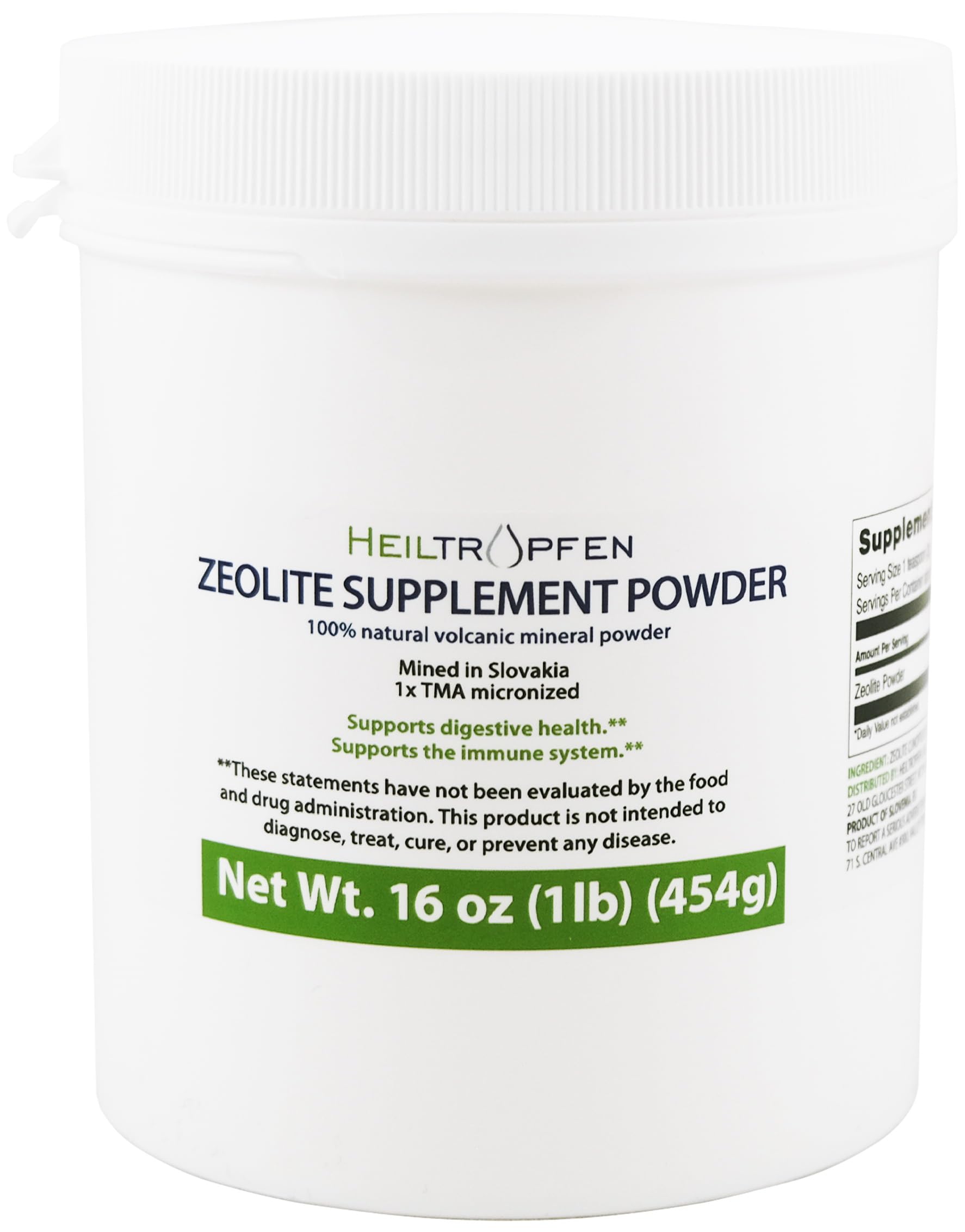 Heiltropfen envase frontal 454 g que facilita almacenamiento seguro