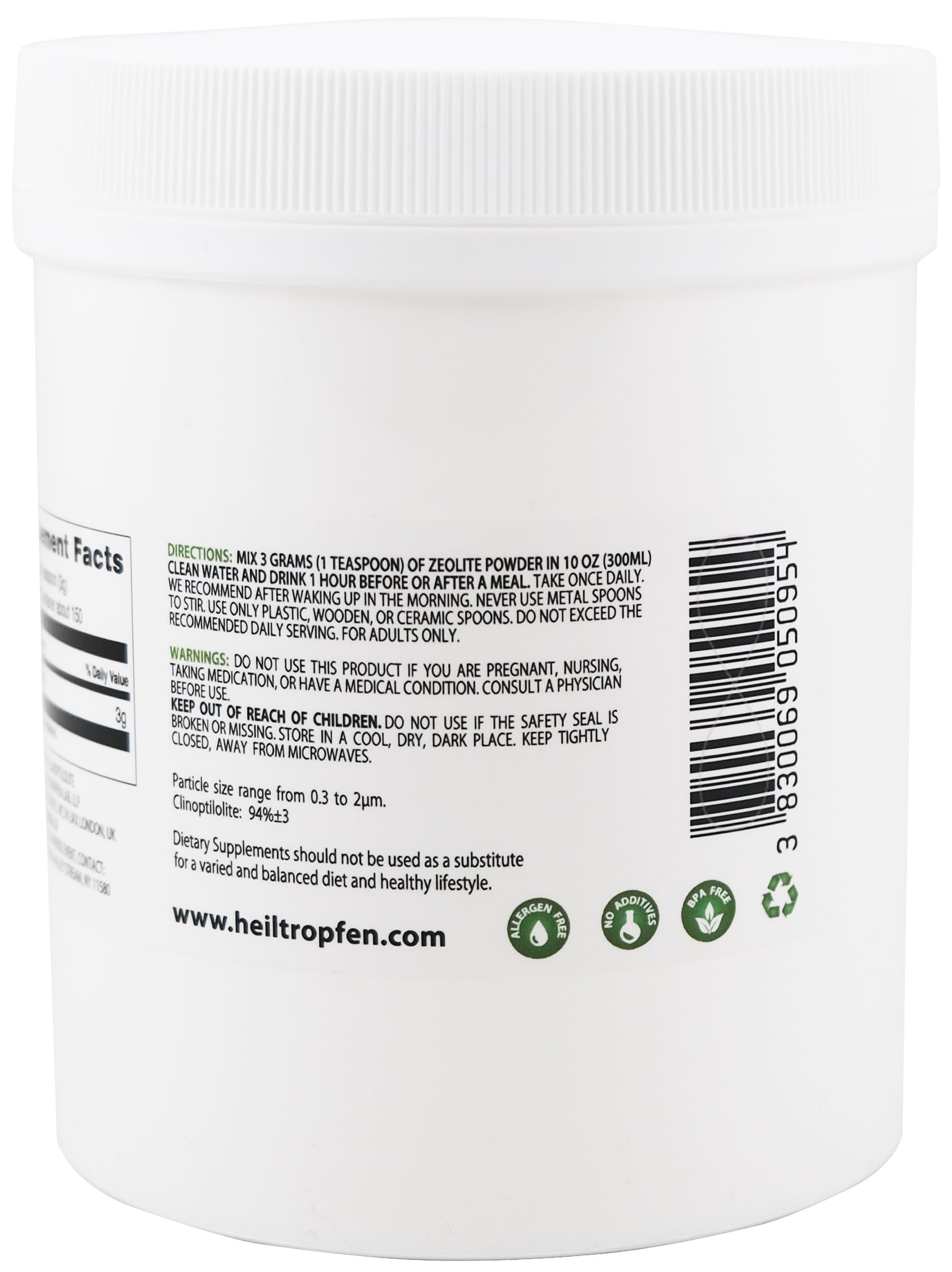 Heiltropfen envase sobre fondo de caña de azúcar compostable eco