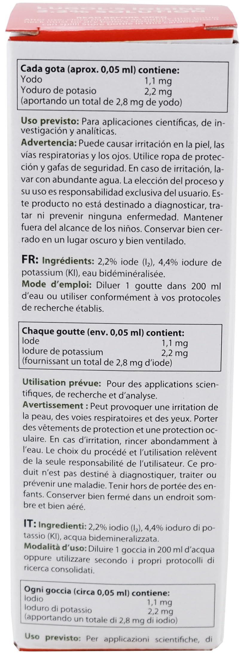 Heiltropfen etiqueta con concentraciones y trazabilidad clara